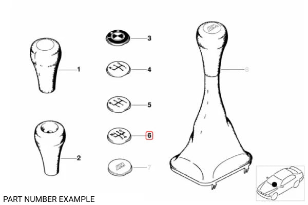 Genuine BMW M Technic Gearshift Emblem – 25111220954
