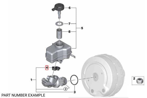 Genuine BMW Master Cylinder Reservoir Grommet – 34311160133