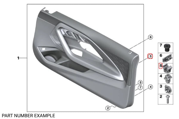 Genuine BMW Door Panel Retainer Clip - 41009806964