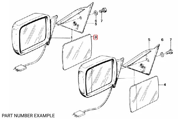 Genuine BMW Mirror Glass - Left – 51161901170