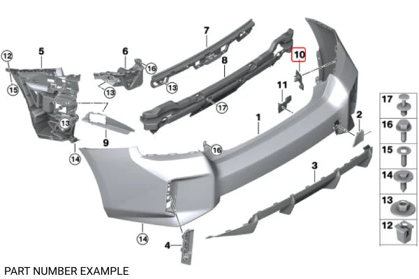 Genuine BMW Mounting Ultrasonic Sensor for G87 - 51127887596