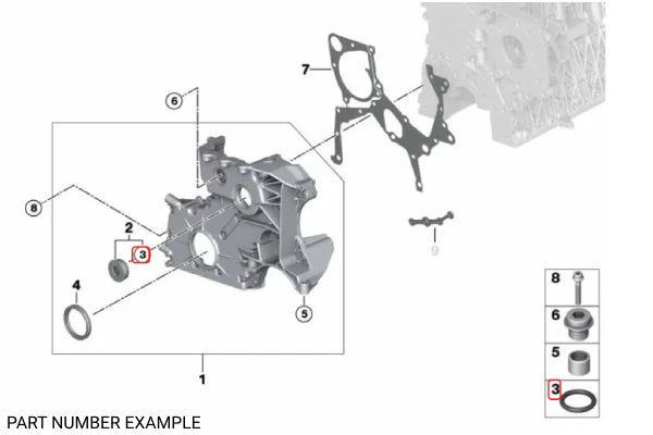 Genuine BMW O-Ring Timing Cover for M57 – 11142247660
