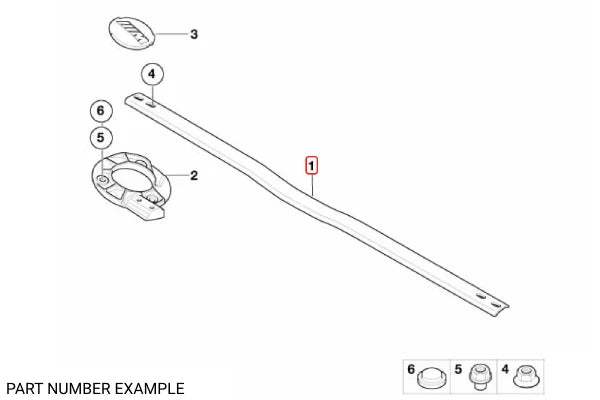 Genuine BMW Strut Brace Centre for E46 M3 - 51717895414