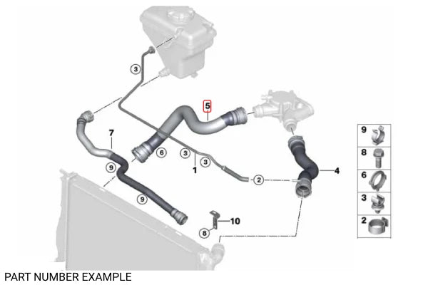 Genuine BMW E9X M3 Lower Radiator Hose – 11537840661