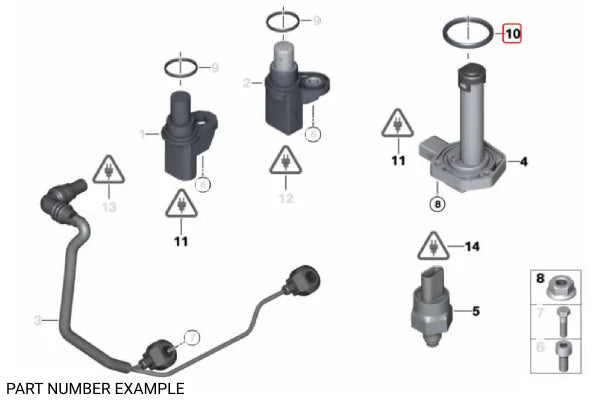 Genuine BMW Oil Level Sensor Gasket Ring – 12611744292