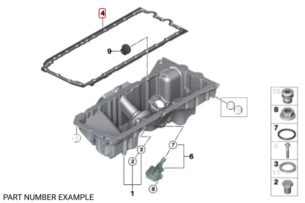 Genuine BMW Oil Pan Gasket – 11137600482