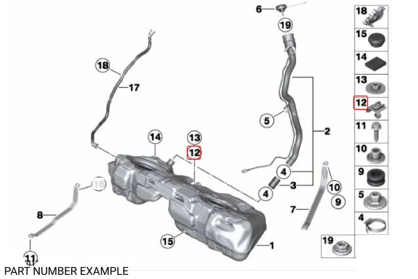 Genuine BMW Parking Brake Cable Clip - 34406854898