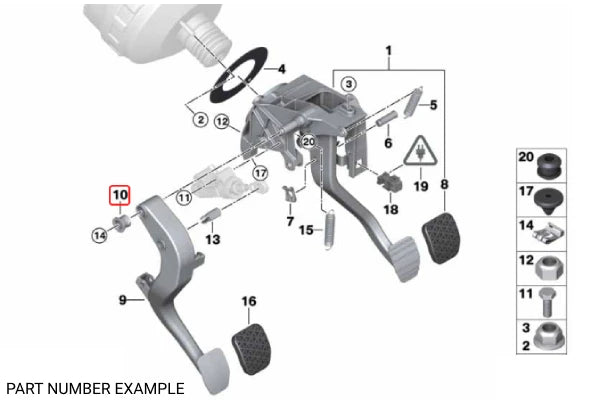 Genuine BMW Pedals Bushing –  35211158290