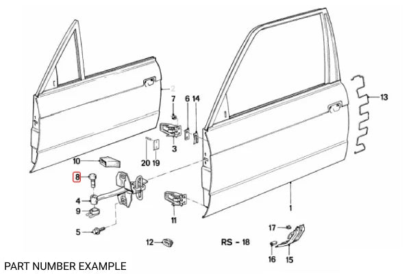 Genuine BMW Pin for Front Door Brake - 51211906799
