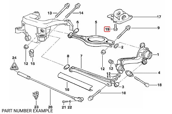 Genuine BMW Mounting Bolt for Trailing Arm Bracket – 33326760386