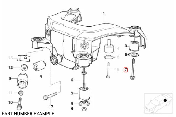 Genuine BMW Rear Subframe Stud Bolt – 33326760361