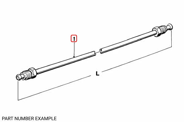 Genuine BMW Rear Brake Line (205mm) – 34326755550