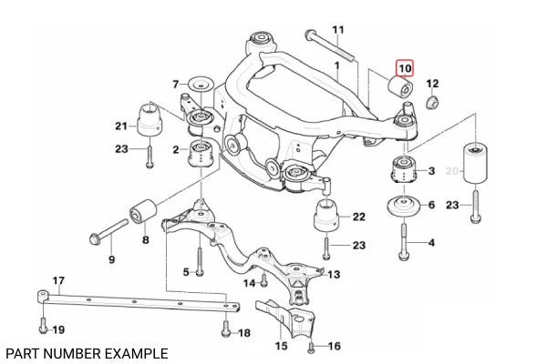 Genuine BMW Rear Differential Mount for E46, Z4– 33176751808