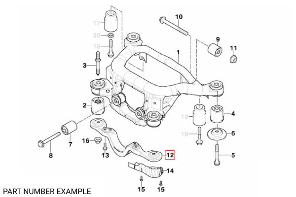Genuine BMW Rear Differential Support Bracket for E46 – 33321094421