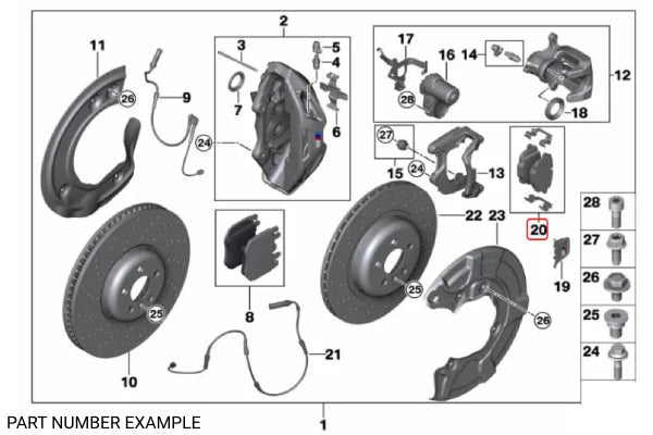 Genuine BMW Rear M-Sport Brake Pads – 34216867175
