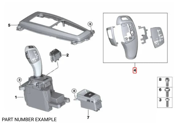Genuine BMW Repair Kit F Gear Selector Switch Cover X5 X6 – 61319116588