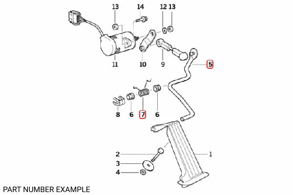 Genuine BMW Accelerator Pedal Spring for E36 - 35419068655