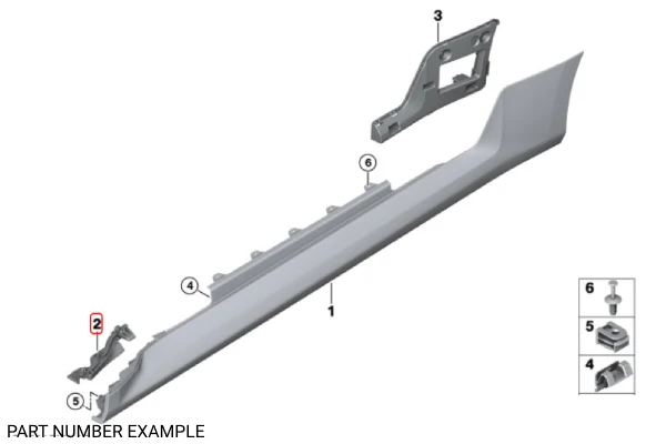 Genuine BMW Retaining Strip Left Front - 51778081245