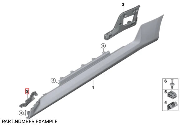 Genuine BMW Retaining Strip Right Front for G87 - 51778081246