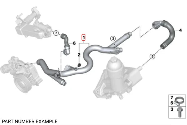 Genuine BMW Return Pipe for M57 – 11537806706