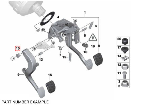 Genuine BMW Clutch Pedal Return Spring  (D=13mm) – 35301165321
