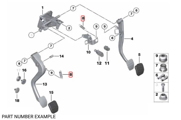 Genuine BMW Brake Pedal Return Spring (D=11mm) – 35211161587