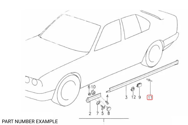 Genuine BMW Bumper Trim Rivet – 51111942789