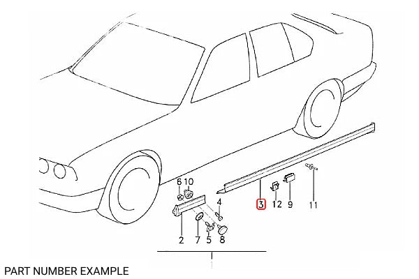Genuine BMW 'IS' Side Skirt for E30 Coupe RHS – 51711947064