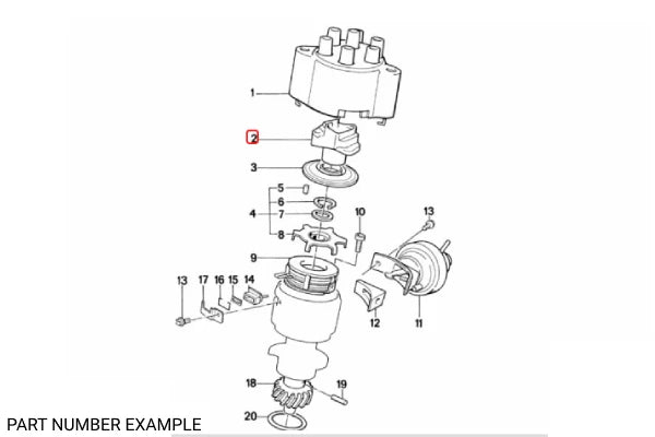 Genuine BMW Distributor Rotor for M20 M30 – 12111286111
