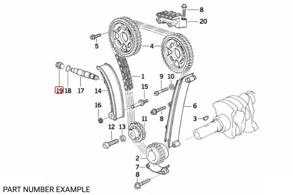 Genuine BMW Chain Tensioner Screw Plug – 11311721579