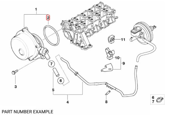 Genuine BMW Seal / O-Ring for Vacuum Pump – 11667794767
