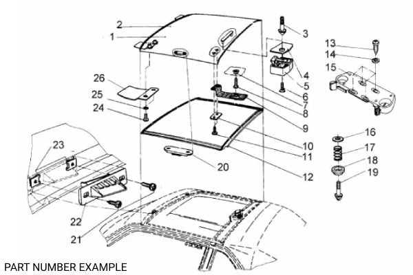 Genuine BMW Sealing for E30 Baur – 51710006412