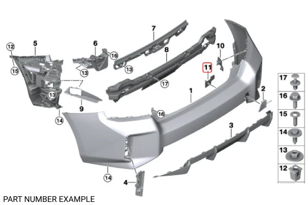 Genuine BMW Set Of Mounts For PDC Sensor for G87 - 51127889312