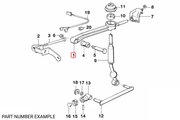 Genuine BMW Shifting Carrier Arm for E30 – 25111221201