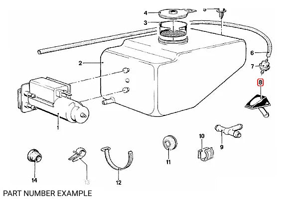 Genuine BMW Spray Nozzle for E21 – 61661361246