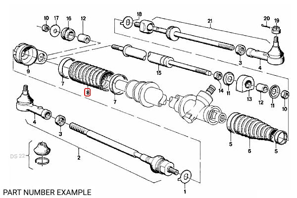 Genuine BMW Steering Rack Boot for E21 E30 – 32111117426