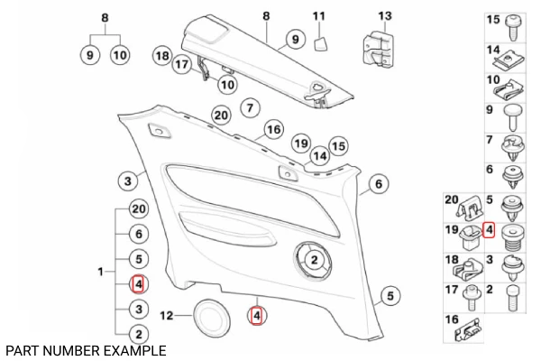 Genuine BMW Door Panel Stop Buffer - 51437217734