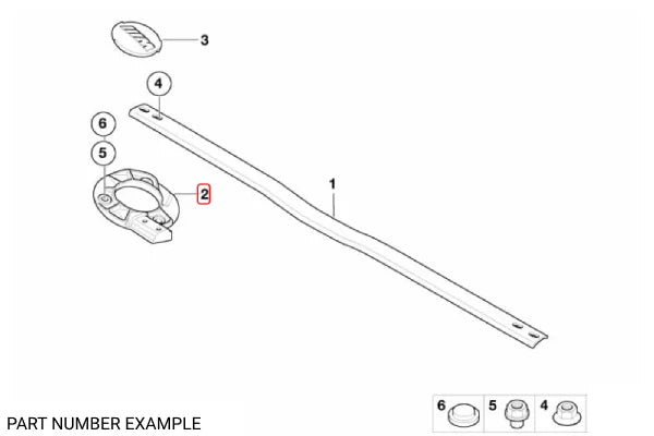 Genuine BMW Strut Brace Mount Left for E46 M3 - 51717895249