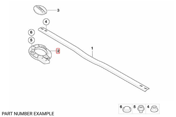 Genuine BMW Strut Brace Mount Right for E46 M3 - 51717895250
