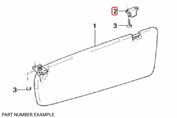 Genuine BMW Sun Visor Bracket Schwarz – 51168243576