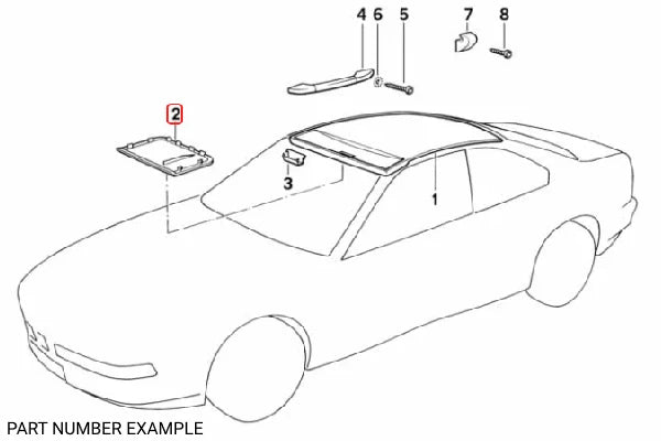 Genuine BMW Sunroof Motor Cover for E31 – 51448156368