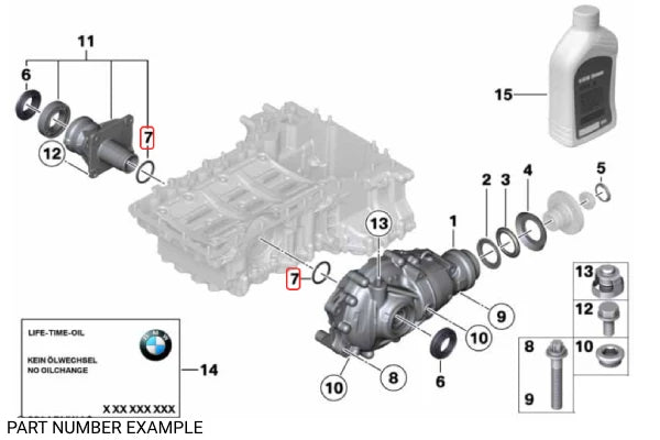 Genuine BMW Differential O-Ring - 31511213527
