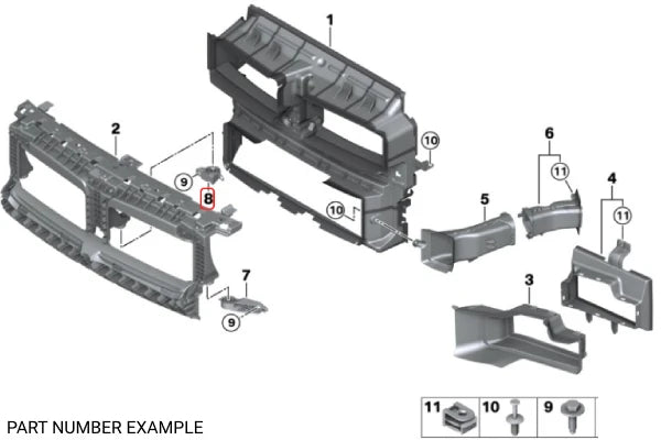 Genuine BMW Top Support for G8x - 51748082505