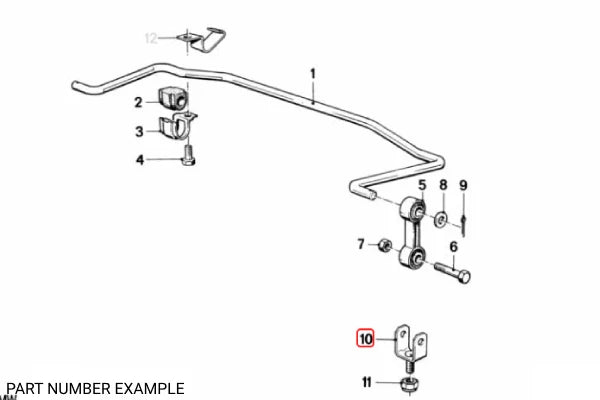 Genuine BMW Rear Sway Bar Support Bracket – 33321127717