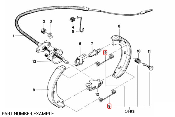 Genuine BMW Upper Parking Brake Spring – 34411102308