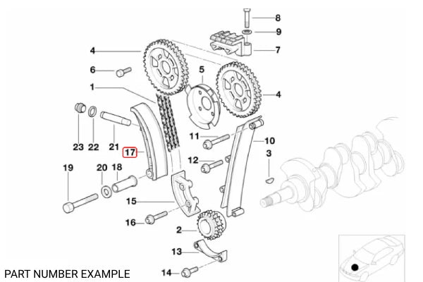 Genuine BMW Timing Chain Tensioner for M42 M44 – 11311743262