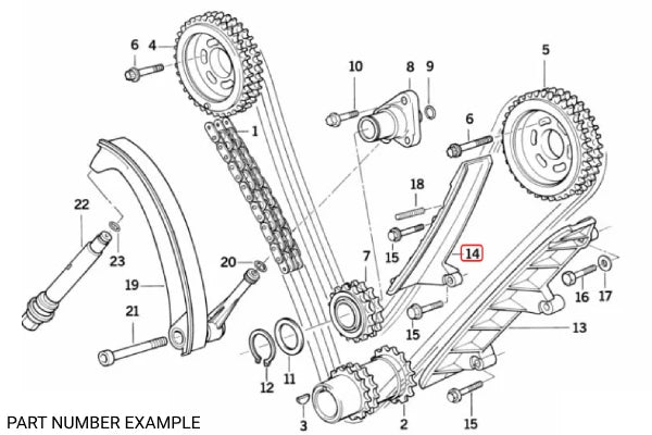 Genuine BMW Timing Guide Rail (Cylinder 1-4) for M60 - 11311741244
