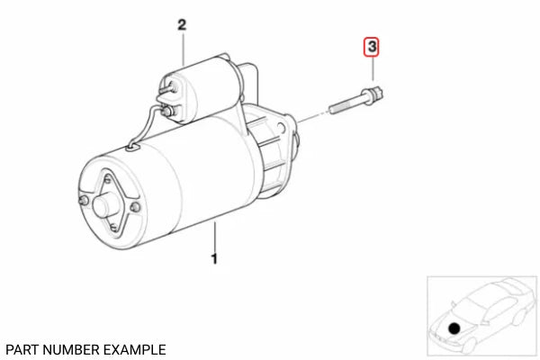 Genuine BMW Starter Mounting Torx Bolt – 07129904681