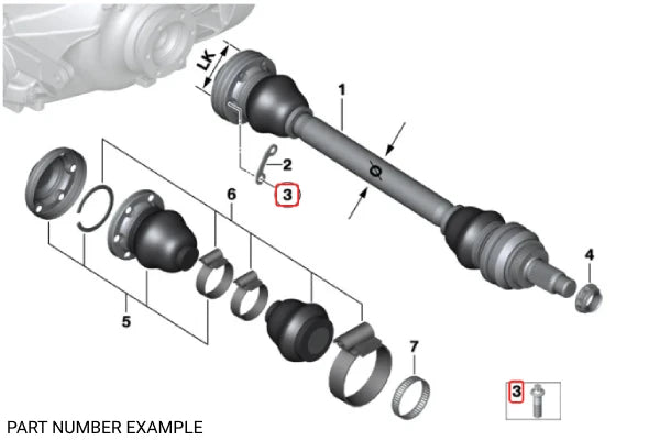 Genuine BMW Torx Screw for Output Shaft – 33217522164