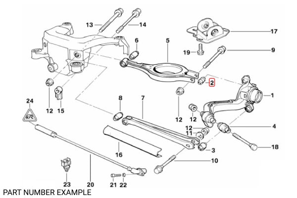 Genuine BMW Trailing Arm Ball Joint – 33306852895